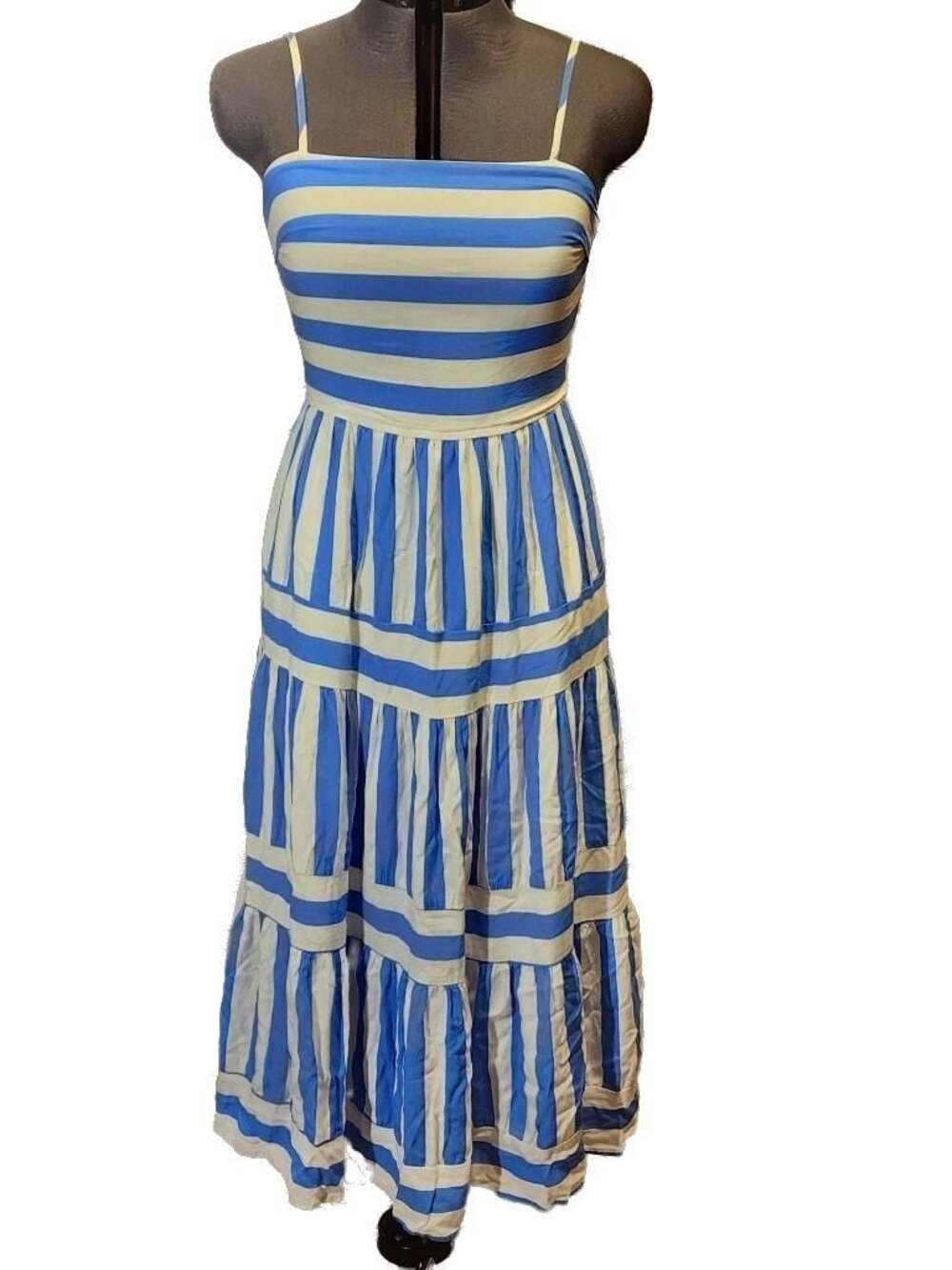 THML Hamptons Blue Striped Midi Dress